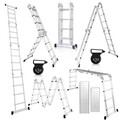 Klappleiter Mehrzweckleiter Flexibel Teleskopleiter Multifunktionsleiter 4x4/4x5