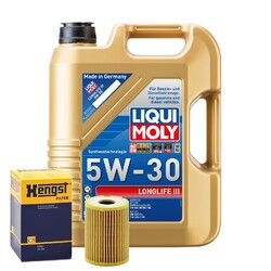 Motoröl 5W30 LIQUI MOLY Longlife Iii 5L+HENGST Ölfilter