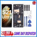 Samsung Galaxy S21 Ultra SM-G998 OLED LCD Display Touch Digitizer + Rahmen