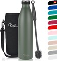 Milu Edelstahl Trinkflasche 350ml 500ml 750ml 1L, 1,5L Thermosflasche Isolierte
