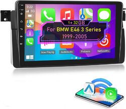 Android 13 9" Autoradio mit GPS Navi CarPlay RDS WiFi Für BMW 3er E46 1999-2005