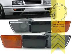 Frontblinker für VW Golf 3 Limousine Variant Cabrio Vento schwarz incl. Nebelsch