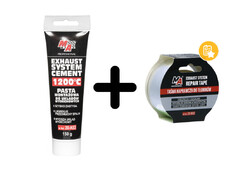 Montagepaste für Auspuffanlagen 1200°C Auspuff Zement + Verband zur Reparatur
