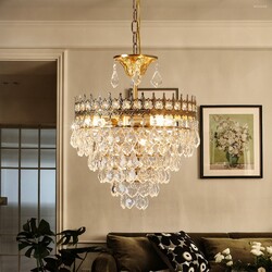 Kristall Kronleuchter LED Deckenleuchte Pendelleuchte Deckenlampe Hängeleuchte