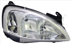 Hauptscheinwerfer TYC 20-14053-05-2 für X01 CORSA COMBO OPEL V-System Tour F08