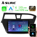 9" 2+32GB Android14 Autoradio CarPlay GPS Navi BT WiFi Für HYUNDAI i20 2015-2017