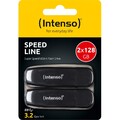 Intenso Speed Line 2er Pack 128 GB Speicherstick schwarz 70 MB/s Lesen USB 3.2