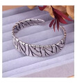 EDLES Armband 925 SILBER massiv Armkette Ring breiter ARMREIF Armzange Zirkonia