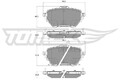 TOMEX Brakes Bremsbelagsatz, Scheibenbremse TX 19-84 für TOYOTA