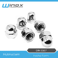 Hutmuttern DIN 1587 M3 M4 M5 M6 M8 M10 M12 M14 M16 M18 M20 Edelstahl hoche Form