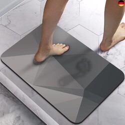 Homlab Badematte Rutschfester Badezimmerteppich absorbierender Badteppich