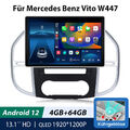 Für Benz Vito 3 W447 13.1”Carplay Android12 Autoradio GPS Navi BT WIFI SWC 4+64G