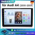 6+128G Carplay Für Audi A4 8E 8H B6 B7 2000-09 Android 13 Autoradio Navi CarPlay