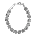 Vivance Armband aus 925/- Sterling Silber rhodiniert strukturiert Länge 18+3 cm