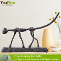 Antique Bronze Cat Statue Giacometti Abstract Animal Cat Sculpture Art Decor