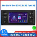 Für BMW 5er E39 X5 E53 7er E38 Android 13 Carplay Autoradio GPS NAVI RDS BT DAB+