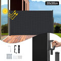 Markise Sonnenschutz 2x3m Seitenmarkise Sichtschutz Windschutz Balkon Anthrazit