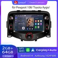 2+64G Autoradio Für Toyota Aygo Citroen C1/Peugeot 108 Apple Carplay Android GPS