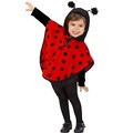Kinder Marienkäfer Kostüm Marienkäferkostüm Cape Kapuzenponcho Kapuzencape Käfer