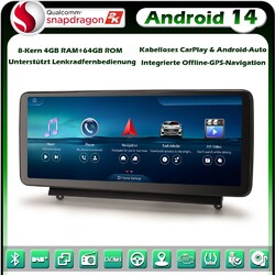 12,3" 8-Kern 128GB Android 14 GPS Autoradio DAB+ Für Mercedes Benz C Klasse W204