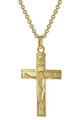 TRENDOR Schmuck Kreuz Halskette für Männer Gold auf Silber 925 39042