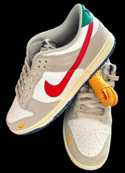 Nike Dunk Low Herren Sneaker Freizeitschuh Blau/Rot /Grau/Weiß / Grün Gr. 44