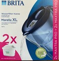 Brita Wasserfilter Filter Marella XL Wasserfilterkanne blau 3,5l inkl. 2 Maxtra+