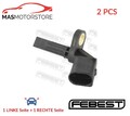 ABS SENSOR DREHZAHLFÜHLER PAAR VORNE HINTEN FEBEST 23606-017 2PCS V NEU