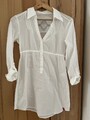 Neu EDC by Esprit Bluse XS 34 weiß Damen Kleid Longbluse Shirt