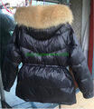 Winterjacke Damen winddicht Daunenjacke Kapuze steppjacke Mantel Echt Fellkragen