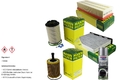MANN-FILTER Paket + Presto Klima-Reiniger für VW Touran 1T1 1T2 Caddy III Kombi