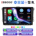8core Autoradio Carplay Android 14 DSP 6+128G Cam Für VW Golf 5 6 Passat Tiguan