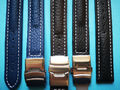 Eddi Uhrenarmband Kalbsleder Edelstahl Faltschließe 18,20,22,24mm / 40