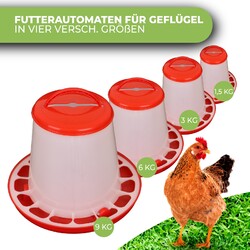 Futterautomat Futterspender für Hühner, Enten, Gänse, Küken und anderes Geflügel