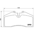 1x Bremsbelagsatz, Scheibenbremse BREMBO P 65 005 passend für AUDI PORSCHE VW