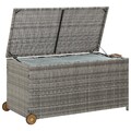 Poly Rattan Auflagenbox mit 2 Rollen Gartentruhe Aufbewahrungsbox 120x65x61cm 