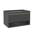 Waschbecken mit Unterschrank Anthrazit,50/60/80/100cm,Matt/Hochglanz