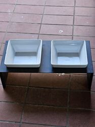 Futterstation Hund 2X Hundenapf Napfhalter Futterbar Erhöht Hundebar Fressnapf