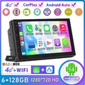 Android 14 Apple Carplay Autoradio 7" 2 DIN GPS RDS WiFi AM 6+128G 8Core 4G DAB+