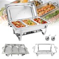 9LChafing Dish Speisenwärmer Buffet Bankett Catering Warmhaltebehälter Edelstahl