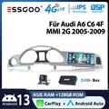 8,8" Android 14 DAB+ Autoradio Für Audi A6 C6 4F MMI 2G 2005-2009 128G 8-Kern 4G