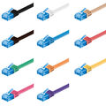 CAT6a Patchkabel Flachkabel 500MHz U/UTP Ethernet Netzwerk DSL LAN 0,5m bis 20m