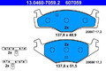Bremsbeläge 13.0460-7059.2 ATE für VW SEAT