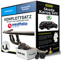 Für SKODA Karoq SUV Typ NU7 Anhängerkupplung abnehmbar +eSatz 13pol 17- Kit