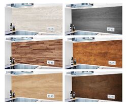 Küchenrückwand Holz selbstklebend 1000 Motive Hart-PVC 0,4 mm Spritzschutz 
