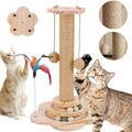 Kratzbaum für Katzen Kratzpfosten Katzenkratzbaum Spielzeug mit Ball Drehteller