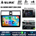 10" 64G Android 14 Autoradio Carplay RDS GPS Navi Für SUZUKI SWIFT III 2004-2009