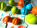West Paw Hundeball Zogoflex Vollgummi Huck Jive mini 5cm grün blau orange WP030