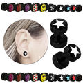 1 Paar Fakeplugs Fake Plug Tunnel Ohrstecker Ohrringe Ohrschmuck Fakepiercing