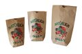 Bodenbeutel Papier Papiertüten braun "Obst", gefädelt, versch. Größen & Mengen